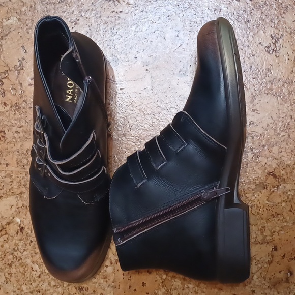 Naot Volcanic Brown Leather Calima Ankle Boots Women's Size 6, NWOT - Picture 4 of 7